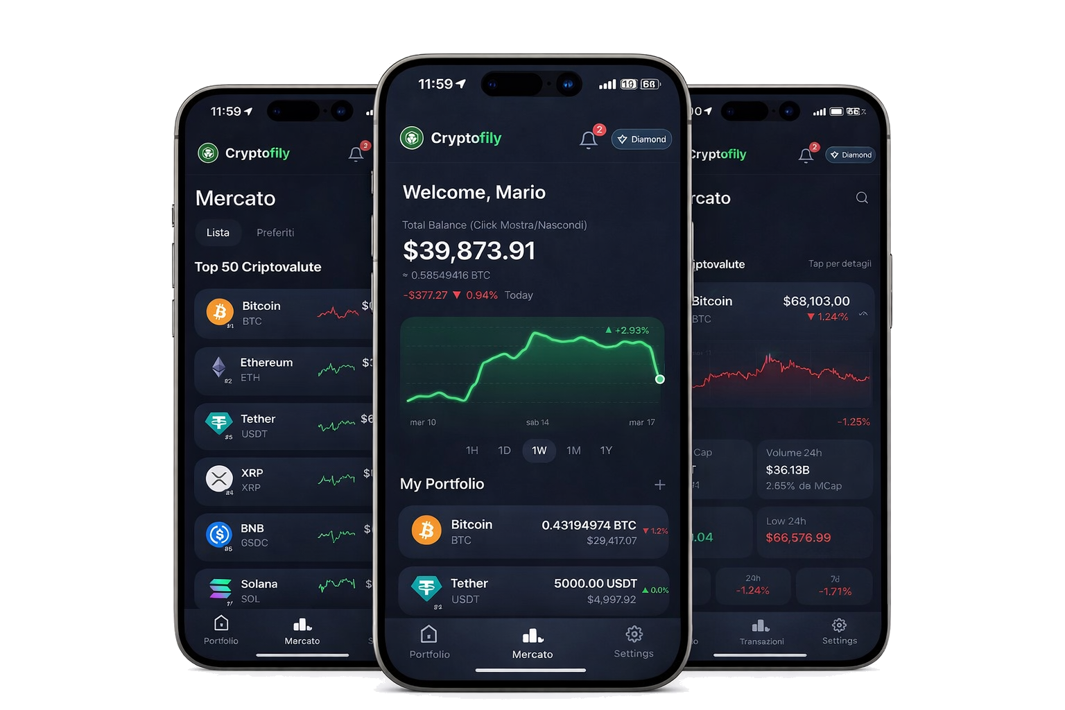Cryptofily - App Mockup